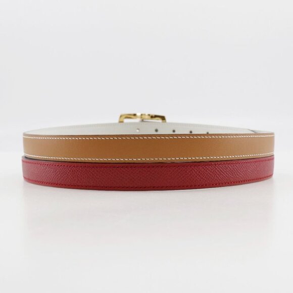Hermes Reversible Courchevel Swift Blue Indigo Rouge Vif 0 Belt main image 7